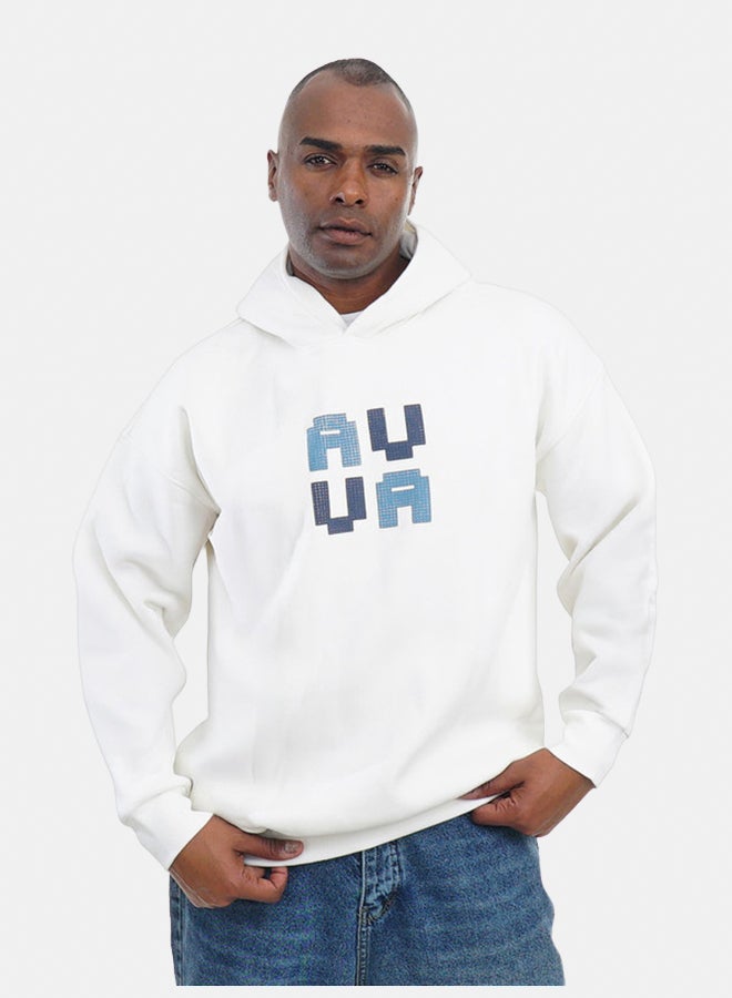 FIRE WOOD FireWood Printed Sweatshirt With Hooded long sleeve For Men- Offwhite - Image 1